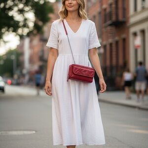 Lug Burgundy Crossbody Bag